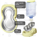 Automatic Pet Feeder & Water Dispenser – Stainless Steel, 1 Gallon x2