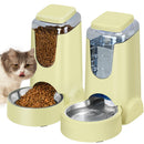 Automatic Pet Feeder & Water Dispenser – Stainless Steel, 1 Gallon x2