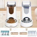 Automatic Pet Feeder & Water Dispenser – Stainless Steel, 1 Gallon x2