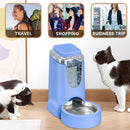 Automatic Pet Feeder & Water Dispenser – Stainless Steel, 1 Gallon x2