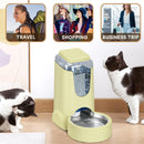 Automatic Pet Feeder & Water Dispenser – Stainless Steel, 1 Gallon x2