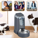 Automatic Pet Feeder & Water Dispenser – Stainless Steel, 1 Gallon x2