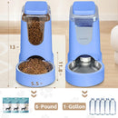 Automatic Pet Feeder & Water Dispenser – Stainless Steel, 1 Gallon x2
