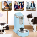 Automatic Pet Feeder & Water Dispenser – Stainless Steel, 1 Gallon x2