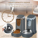 Automatic Pet Feeder & Water Dispenser – Stainless Steel, 1 Gallon x2