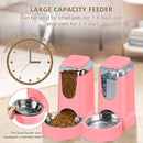 Automatic Pet Feeder & Water Dispenser – Stainless Steel, 1 Gallon x2