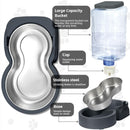 Automatic Pet Feeder & Water Dispenser – Stainless Steel, 1 Gallon x2