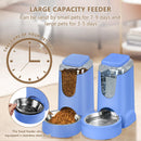 Automatic Pet Feeder & Water Dispenser – Stainless Steel, 1 Gallon x2