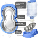 Automatic Pet Feeder & Water Dispenser – Stainless Steel, 1 Gallon x2