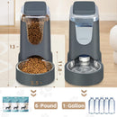 Automatic Pet Feeder & Water Dispenser – Stainless Steel, 1 Gallon x2