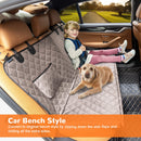 URPOWER Dog Car Seat Cover for Pets 100% Waterproof Seat Cover Hammock 600D Heavy Duty Scratch Proof Nonslip Durable Soft Back Seat Covers for Cars and SUVs